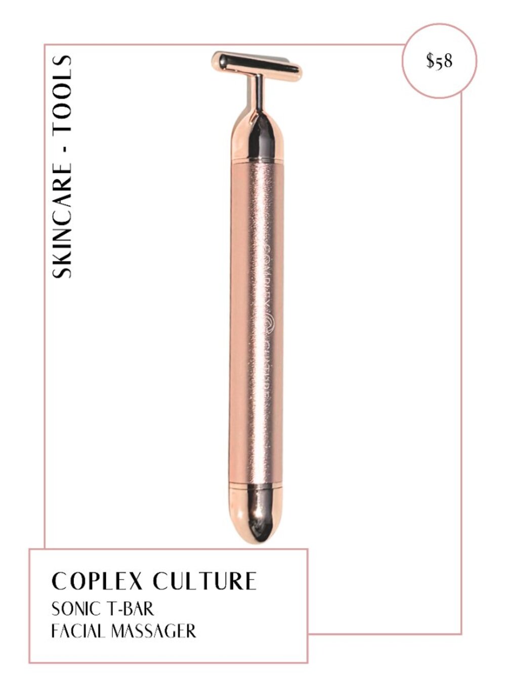 Complex Culture Sonic T-Bar Facial Massager